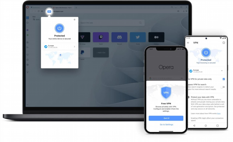 Какой браузер с vpn