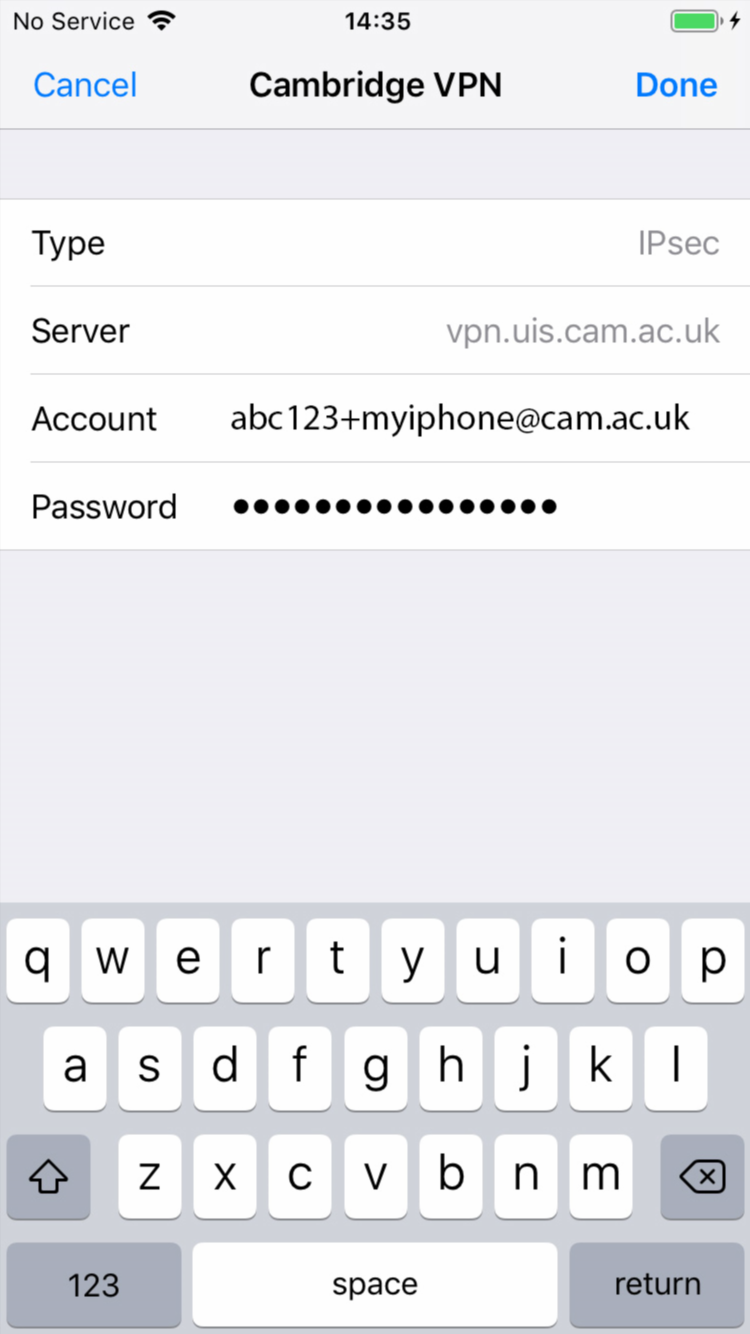 Логин и пароль для vpn
