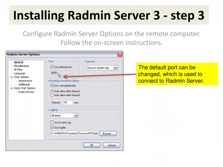 Radmin vpn порты