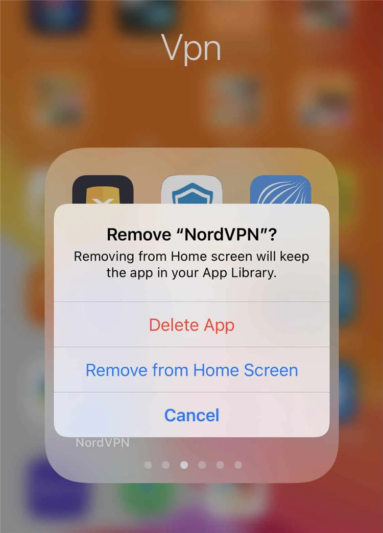 Удалить vpn с айфона